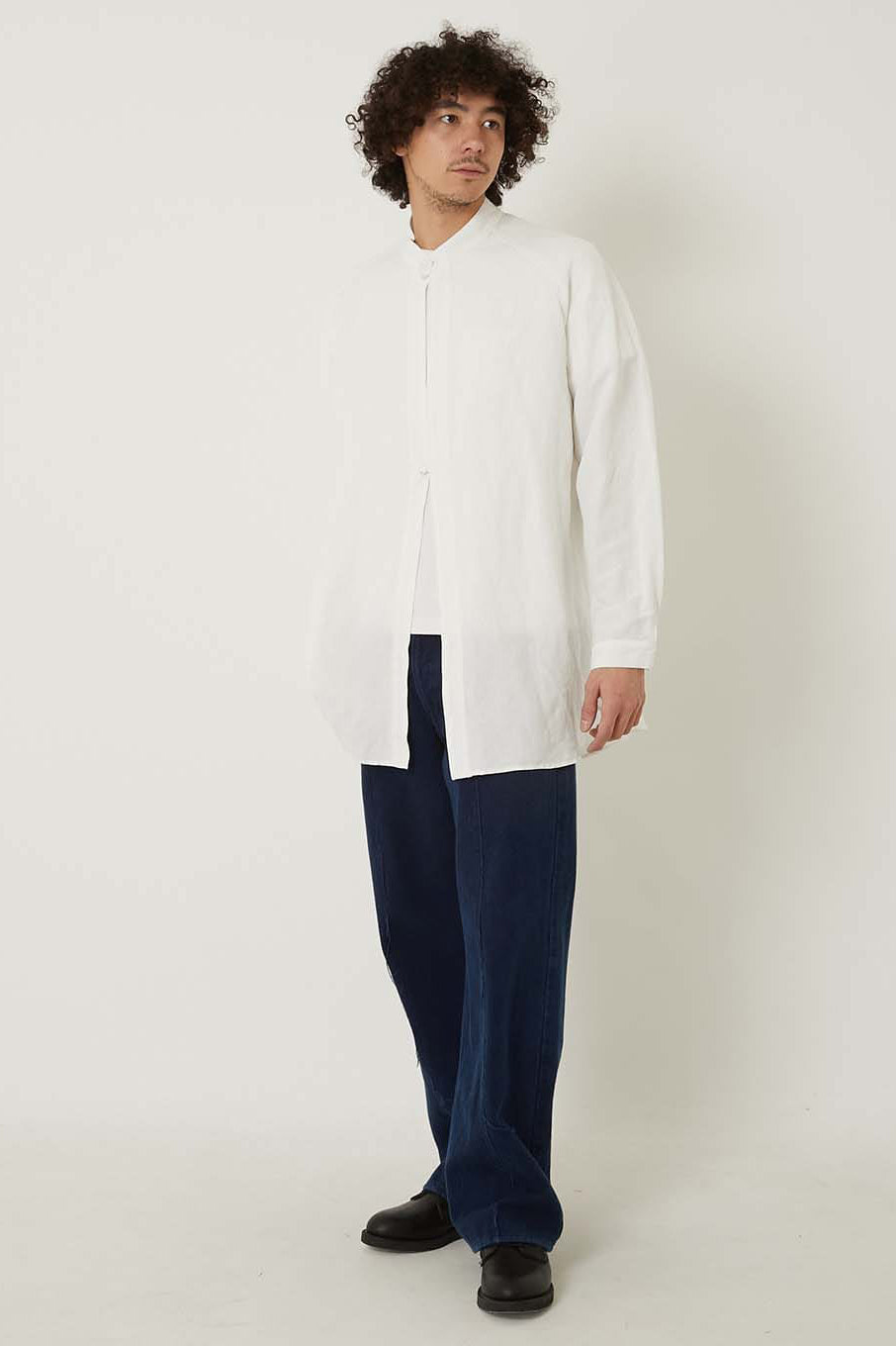 Woven Rayon and Linen Oversized Shirt