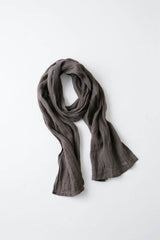 Linen Scarf Dark Olive