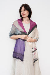 Print Shawl Middle Cotton 16