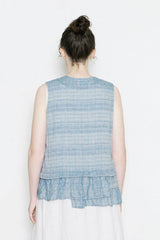 Juni Tiered Cotton and Linen Vest