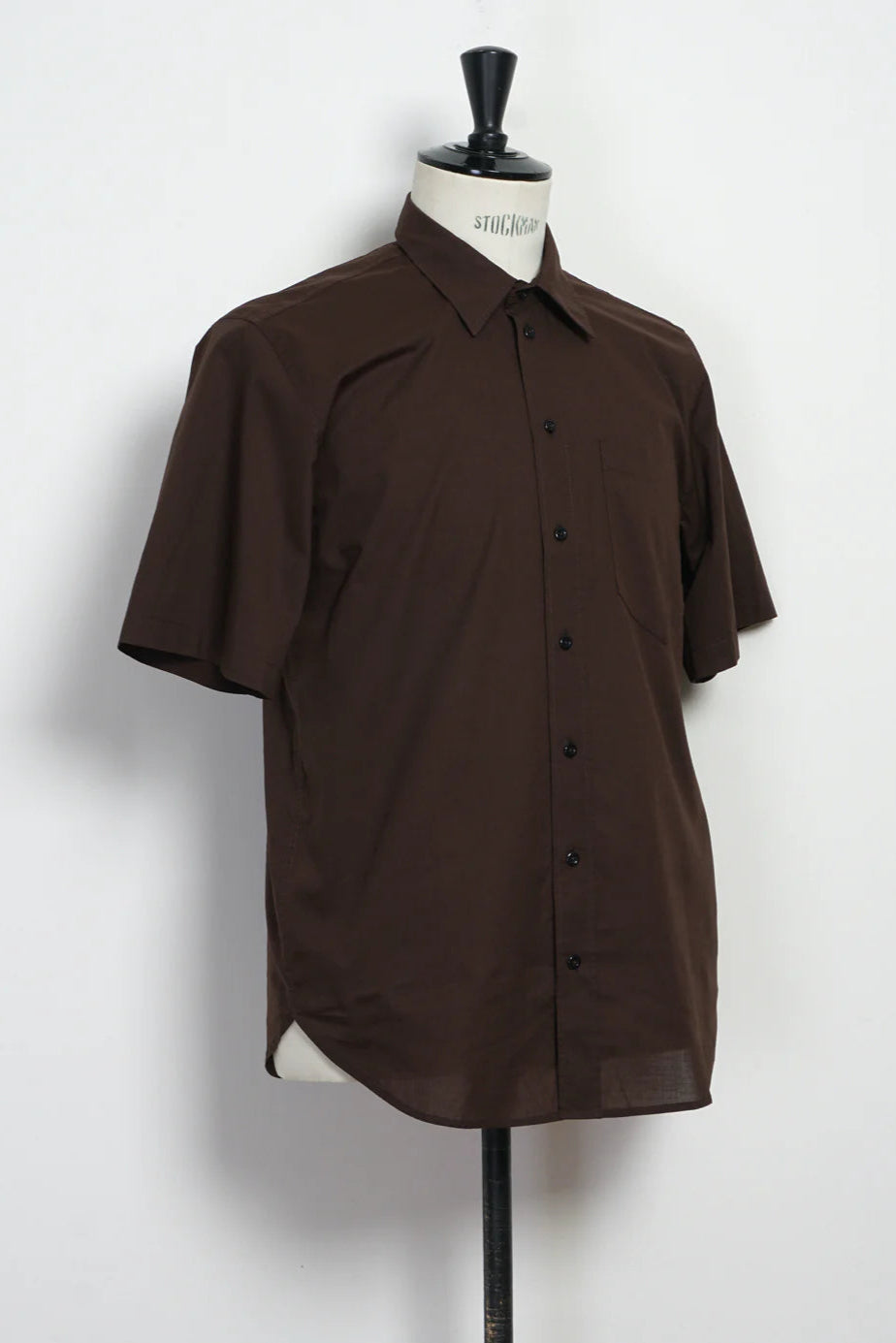 REIDAR Loose Fit Short Sleeve Shirt, Chocolate