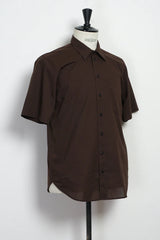 REIDAR Loose Fit Short Sleeve Shirt, Chocolate