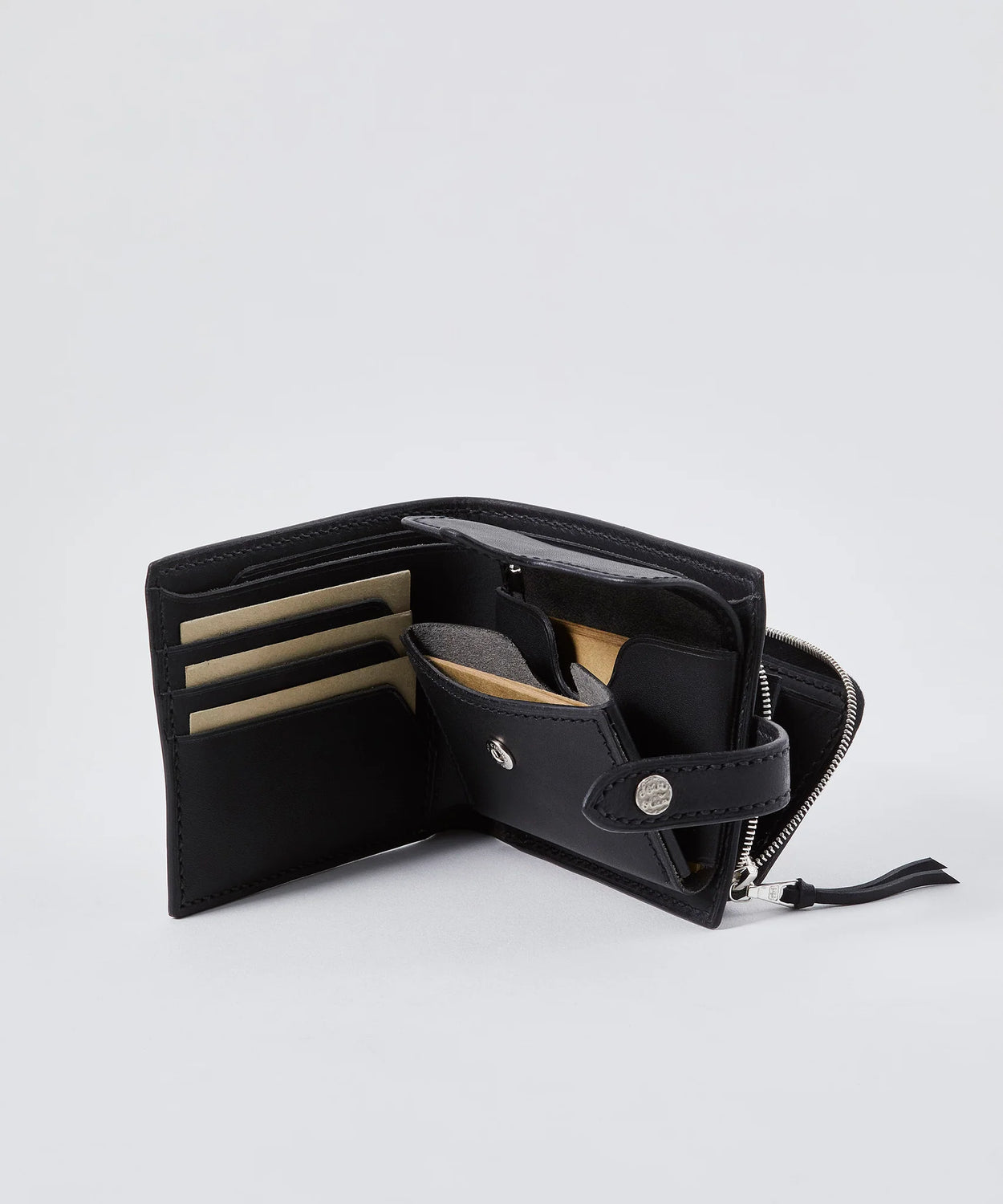 Bi-Fold Wallet with Coin Pocket, Brown