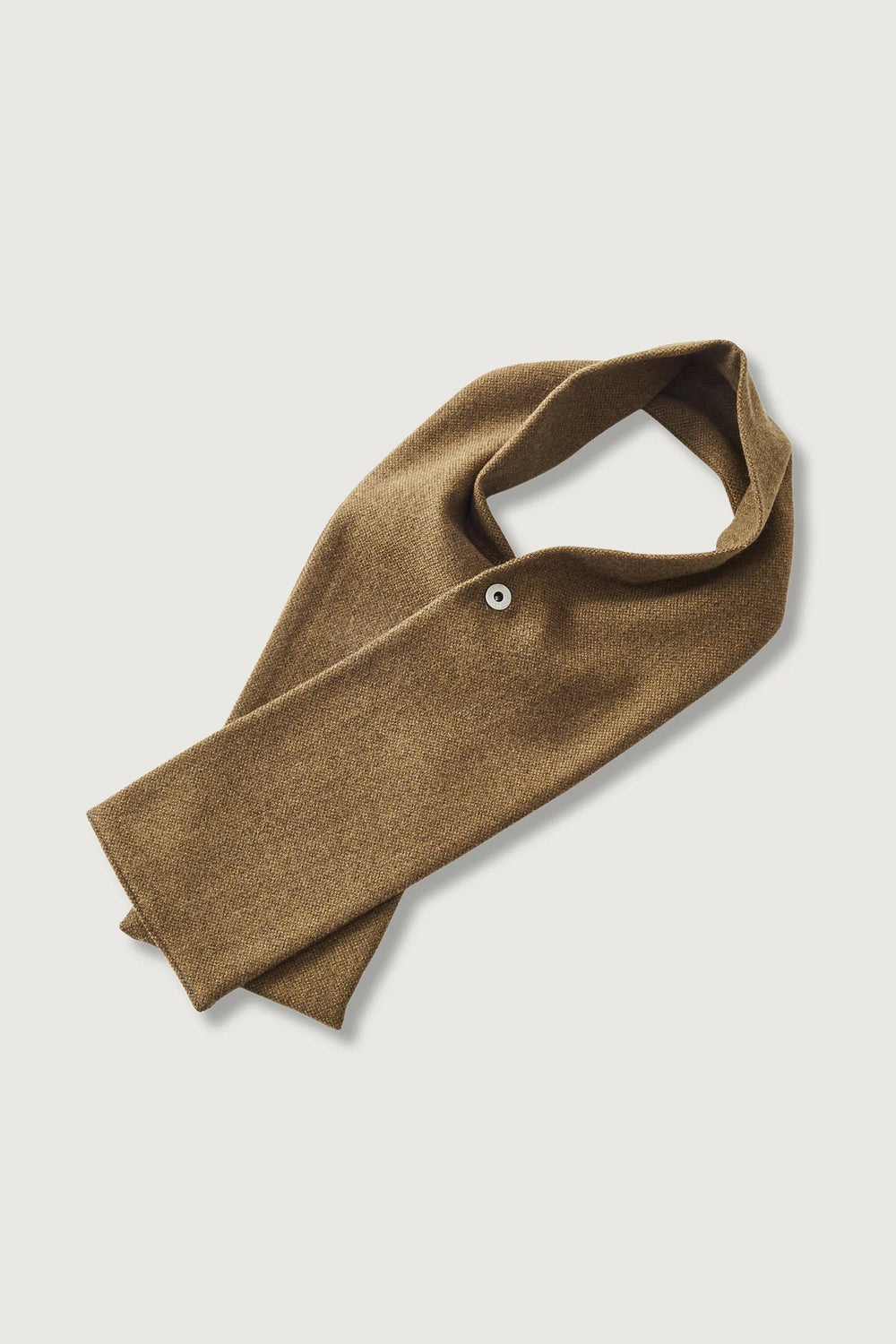 POS-TOLE S Button Wool Scarf Basket Tweed Brown