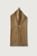 POS-TOLE S Button Wool Scarf Basket Tweed Brown