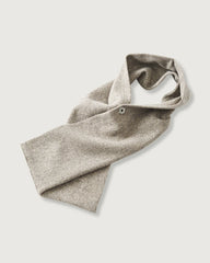 POS-TOLE S Button Wool Scarf Basket Tweed Ecru