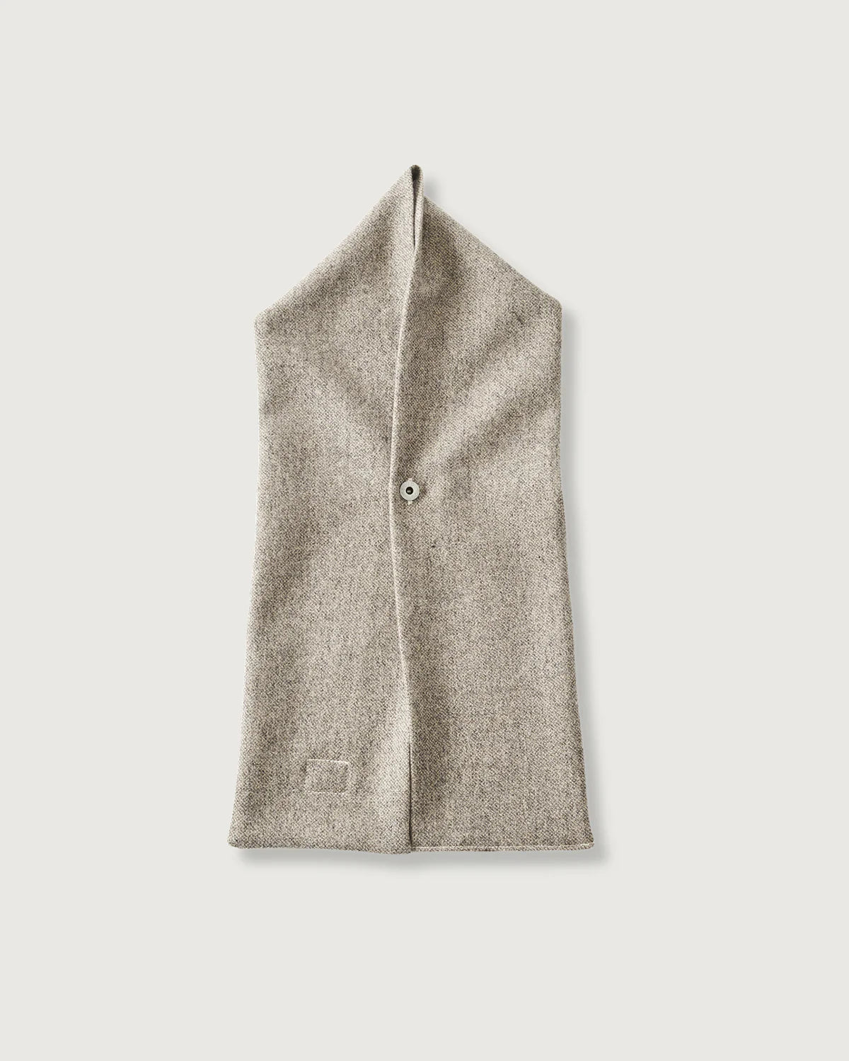POS-TOLE S Button Wool Scarf Basket Tweed Ecru