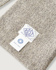 POS-TOLE S Button Wool Scarf Basket Tweed Ecru