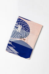 Furoshiki Night Herons on the River at Night