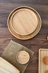 Round Tray Japanese Walnut 21cm