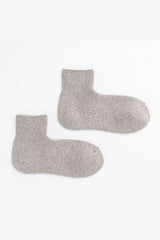 Soft Pile Ankle Socks Gray Heather