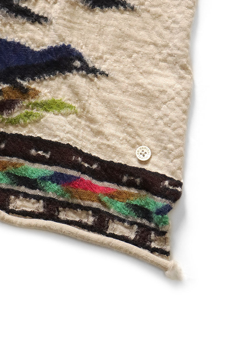 Fulling Wool Scarf BIRD TREE