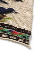 Fulling Wool Scarf BIRD TREE