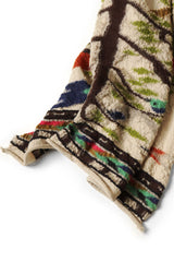 Fulling Wool Scarf BIRD TREE