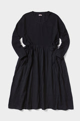 Jersey x Double Gauze BUTTER Dress Black