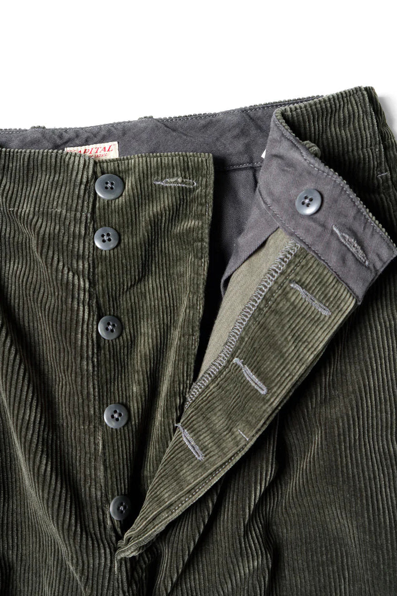 7W Corduroy High Waisted NIME Pants Gray