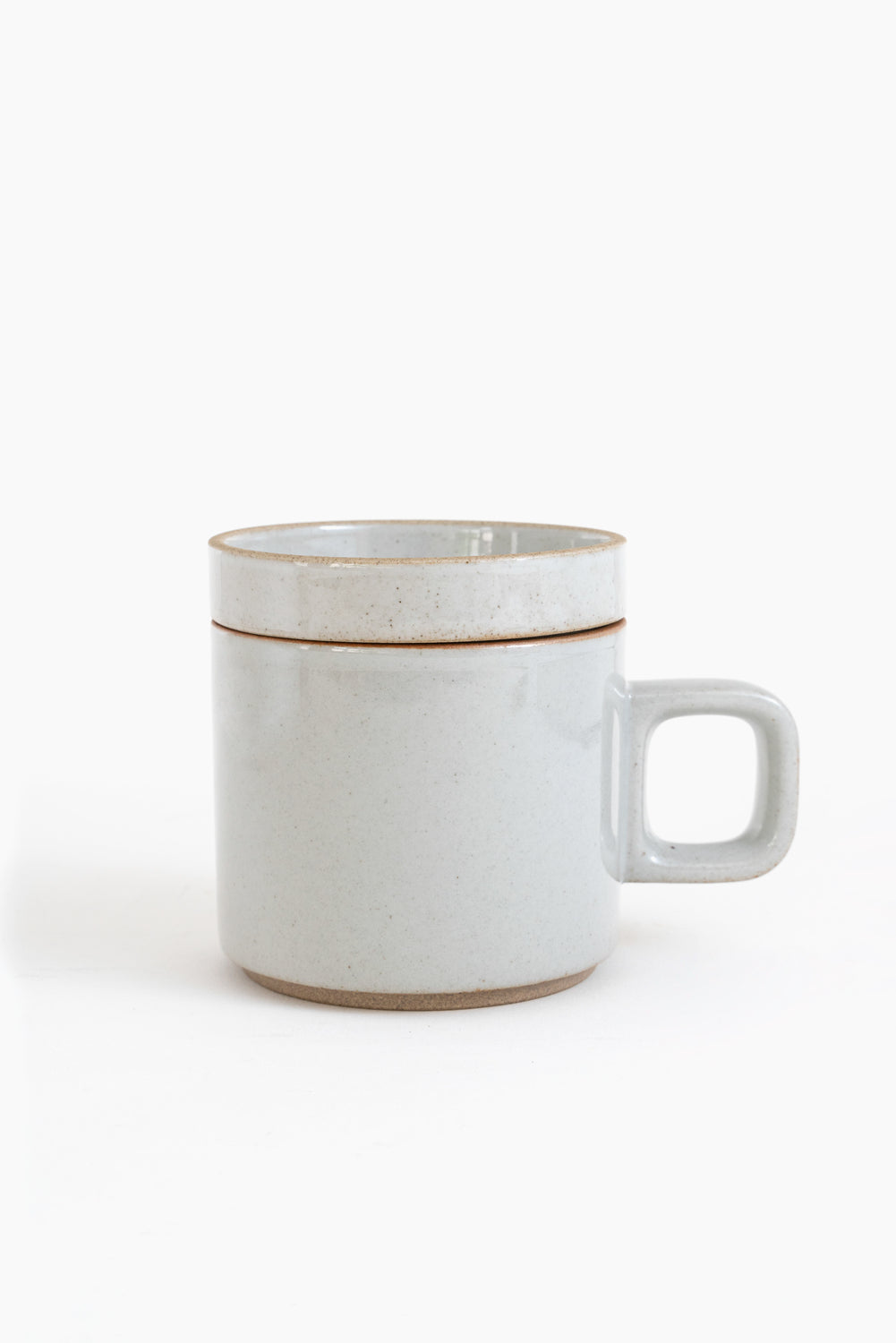 Short Porcelain Mug, Gloss Grey