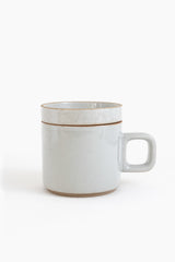 Short Porcelain Mug, Gloss Grey