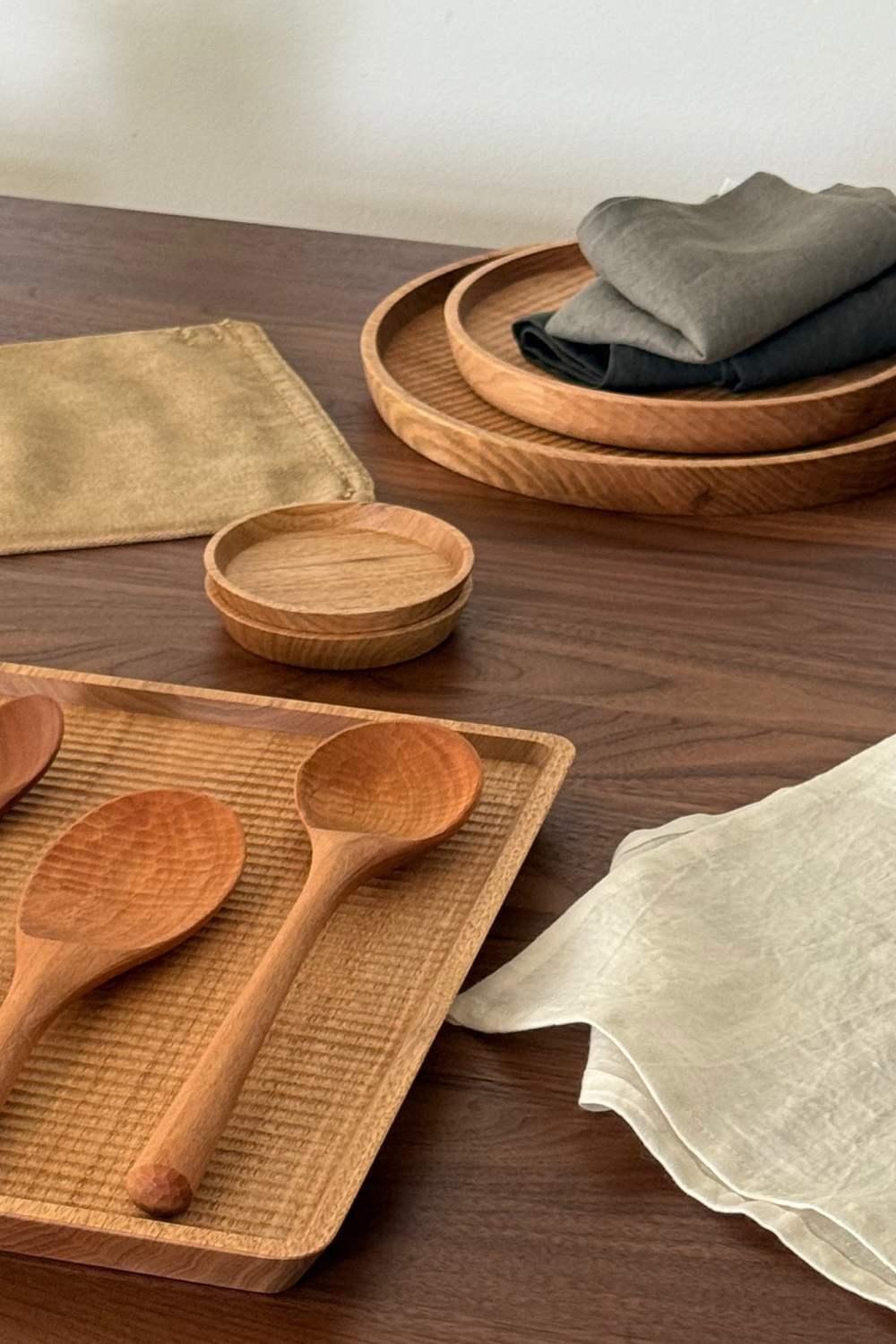 Round Coaster Japanese Walnut