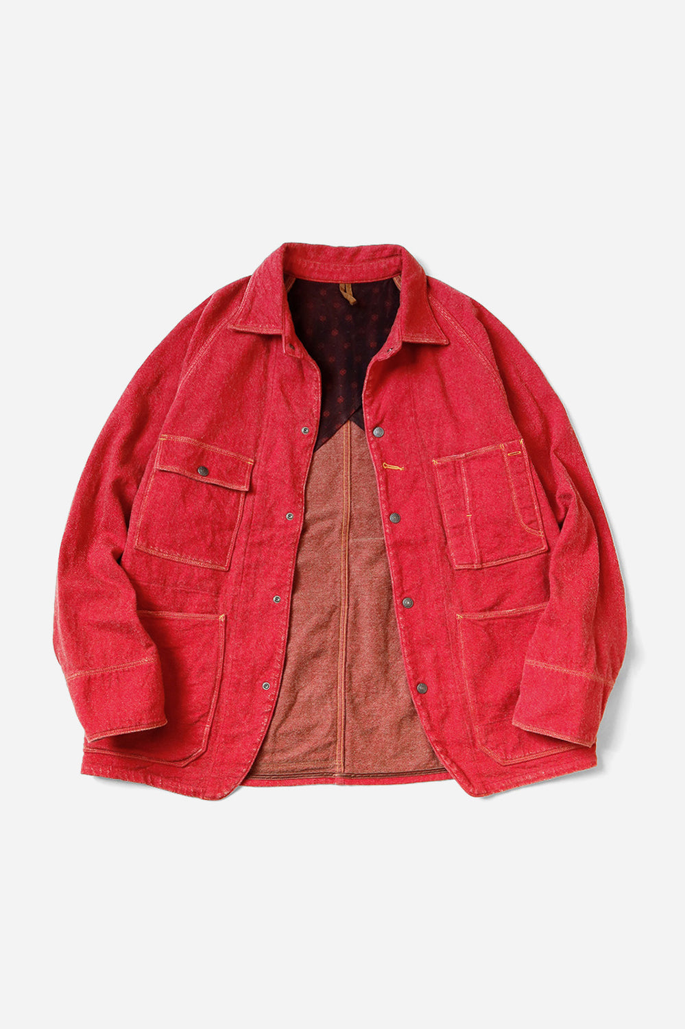 Twill Aging Wool CACTUS Coverall Fade Red