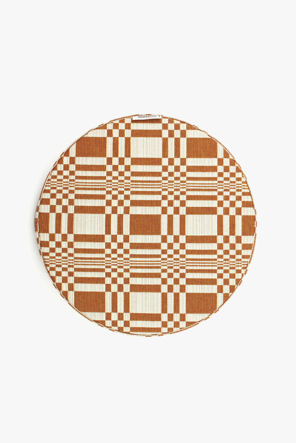 Round Doris Cushion, Brick (B)