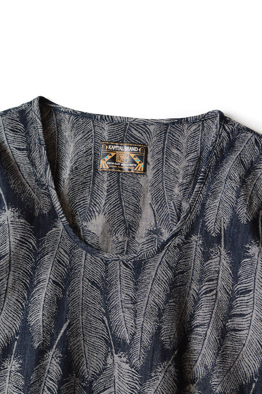 5oz MAGPIE Denim OLIVE Dress, Dark Indigo