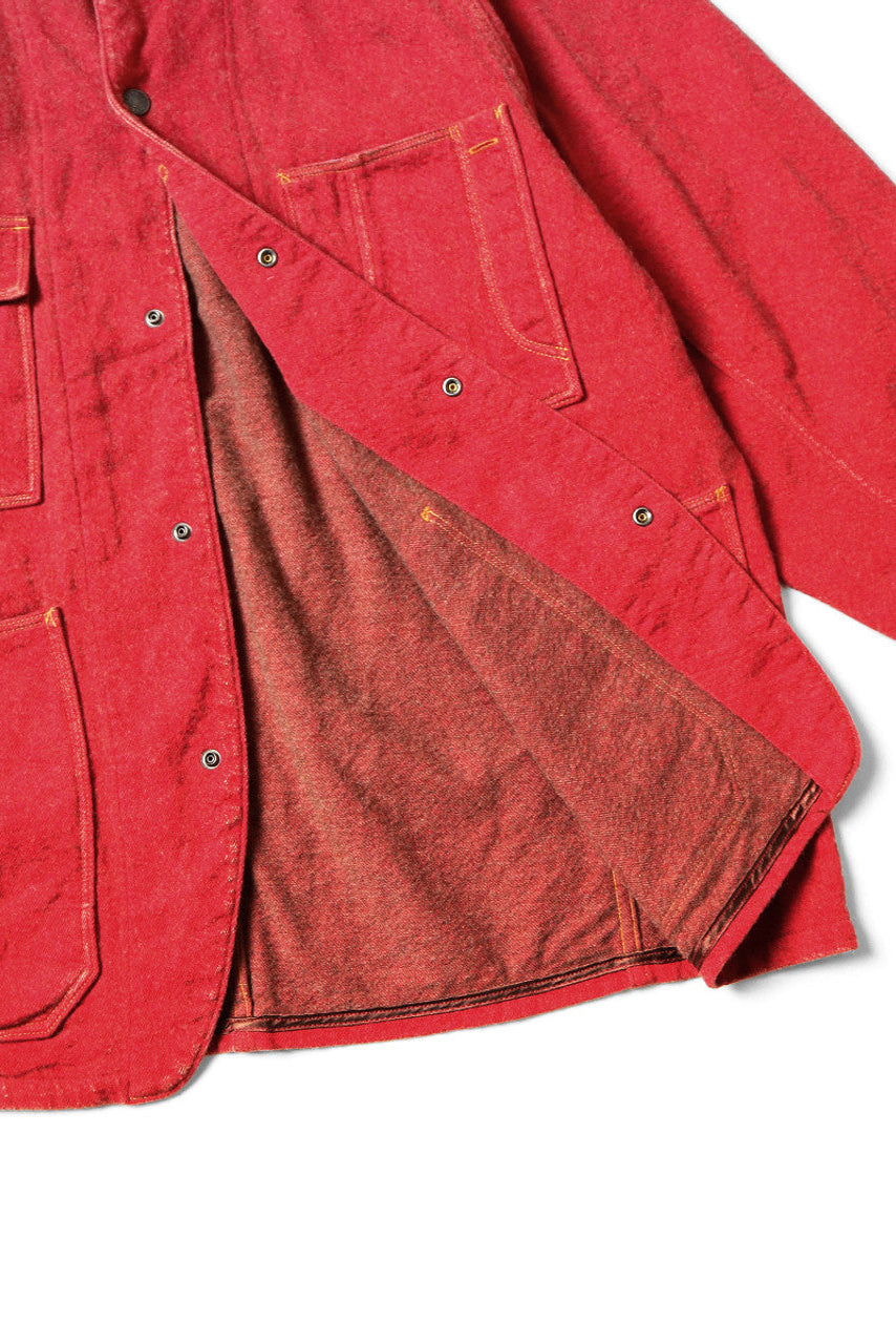 Twill Aging Wool CACTUS Coverall Fade Red