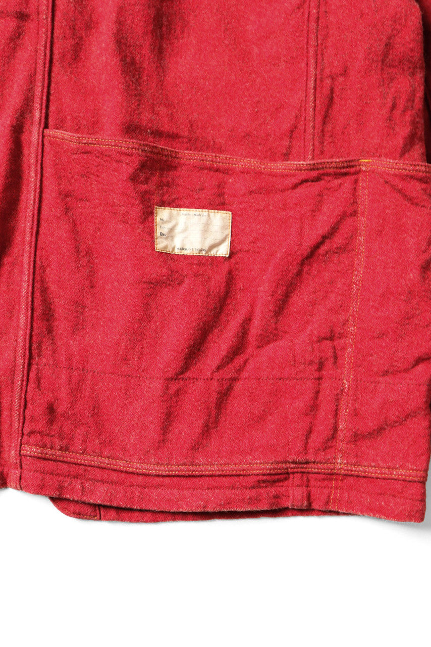 Twill Aging Wool CACTUS Coverall Fade Red