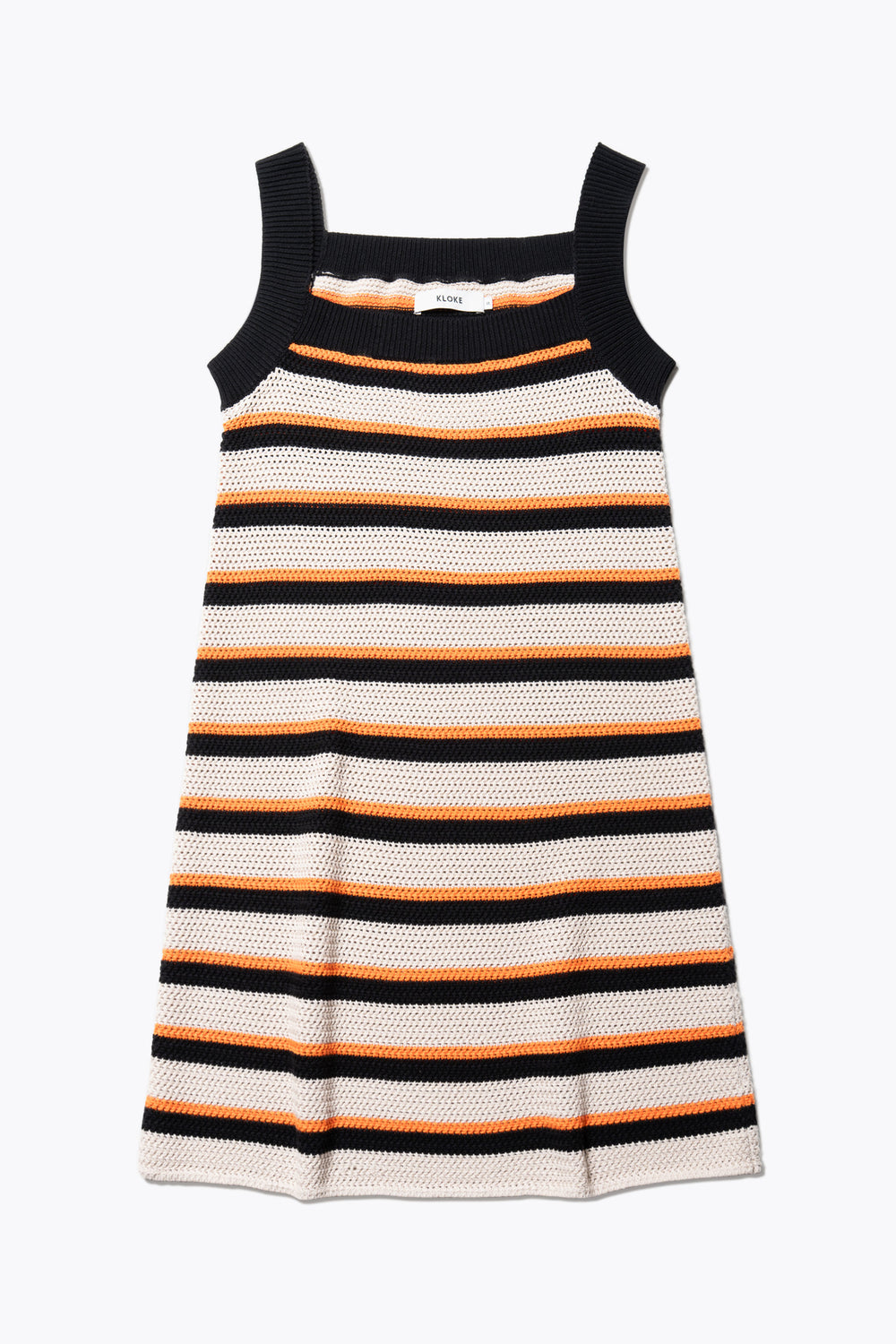 Temporal Crochet Stripe Mini Dress