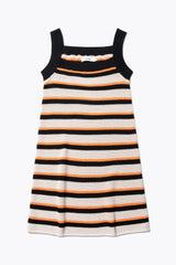 Temporal Crochet Stripe Mini Dress