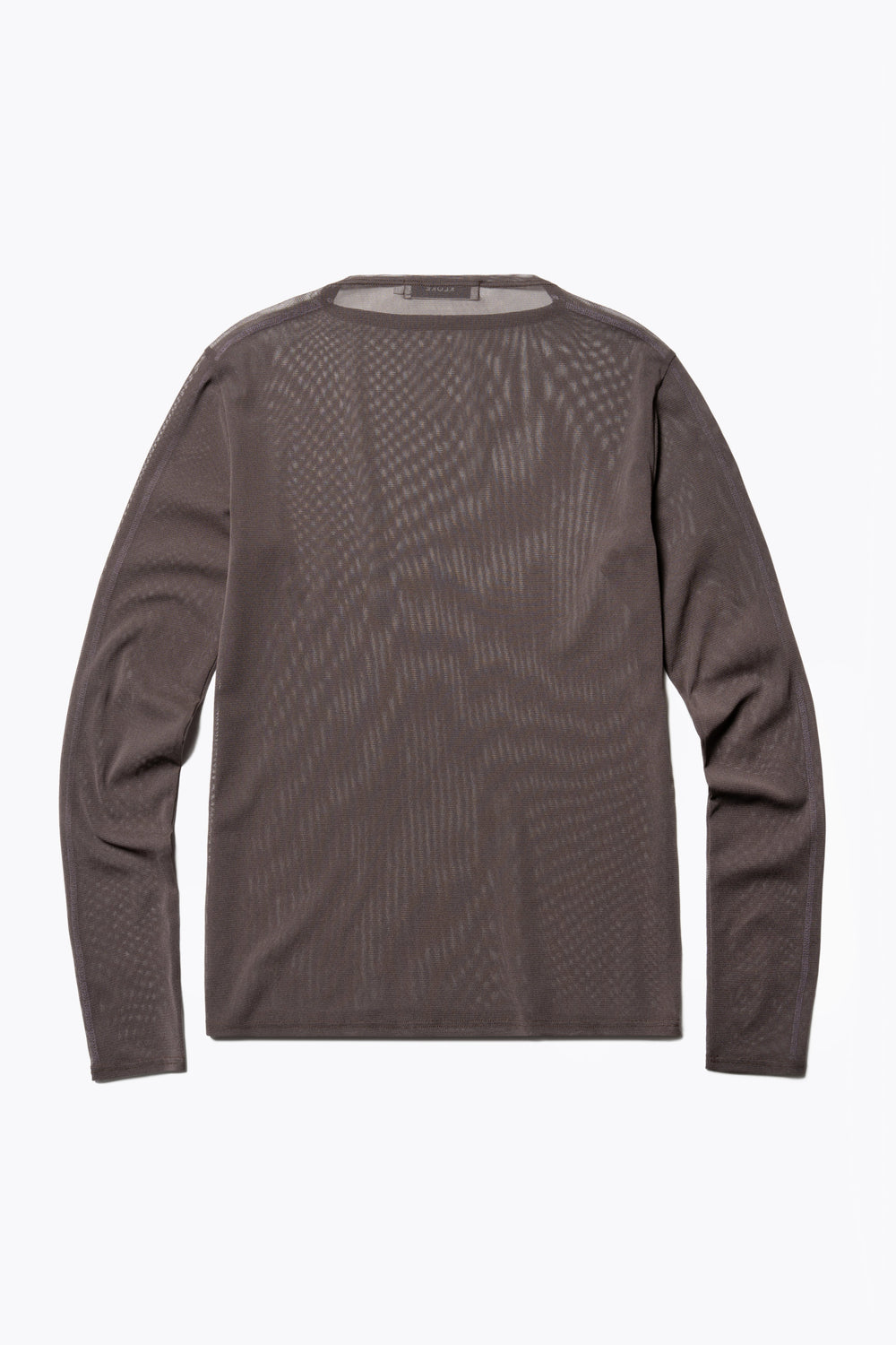 Rein Long Sleeve Mesh Top, Brown Lilac