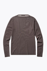 Rein Long Sleeve Mesh Top, Brown Lilac