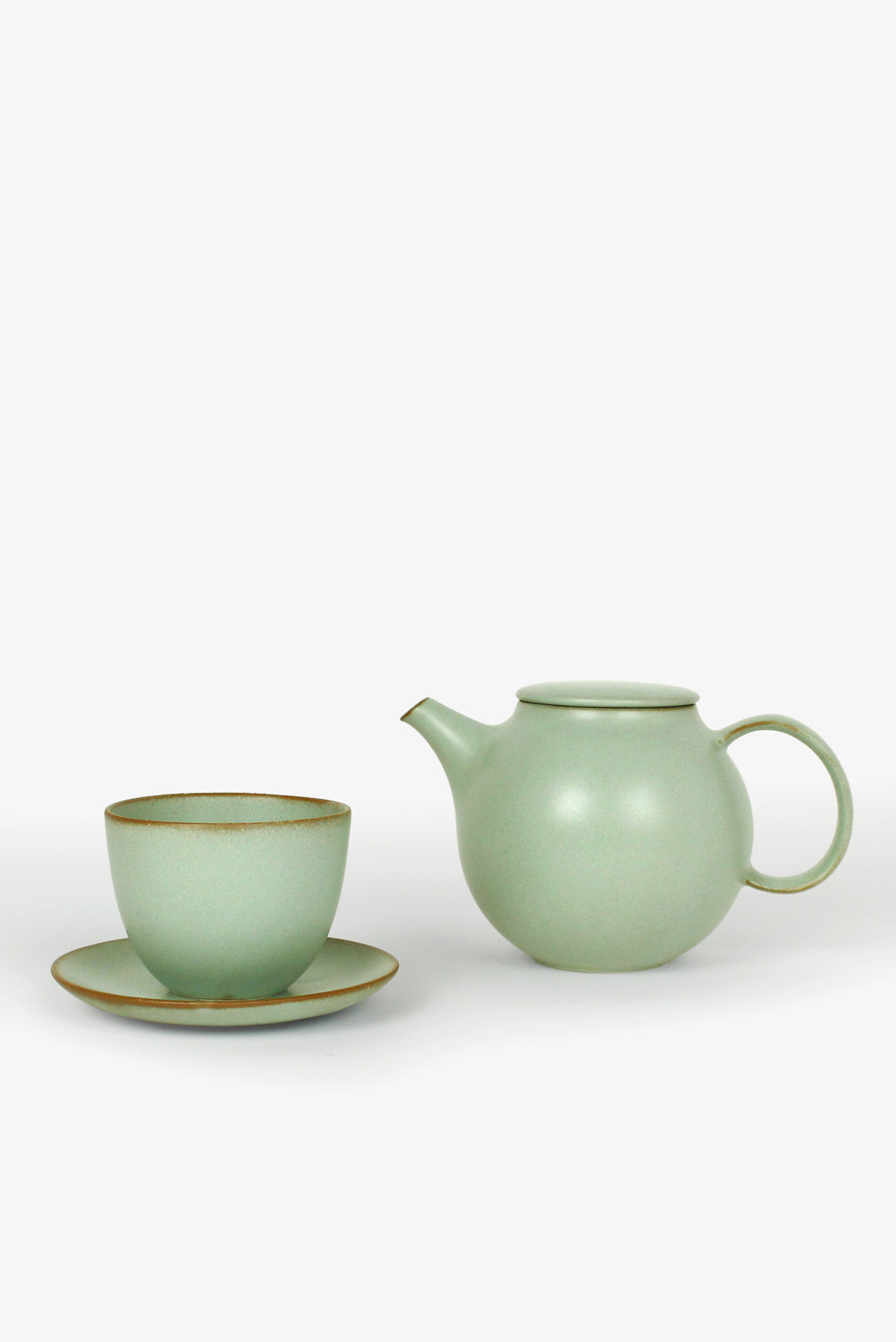 Pebble Cup and Saucer (Moss Green)