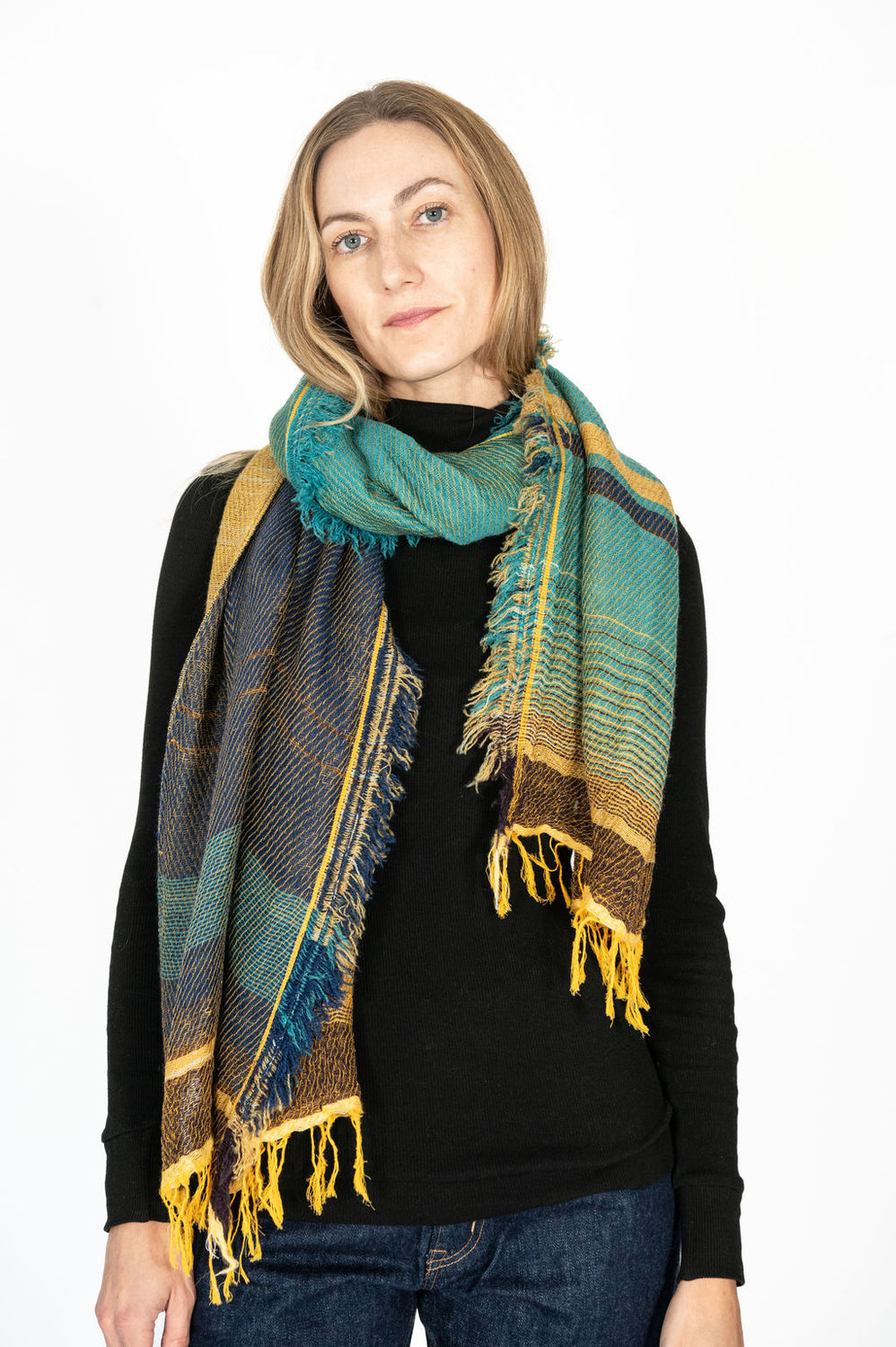 Roots Shawl MIDDLE 23 Wool/Cotton Mix