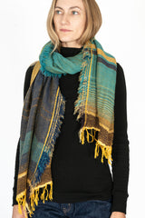 Roots Shawl MIDDLE 23 Wool/Cotton Mix