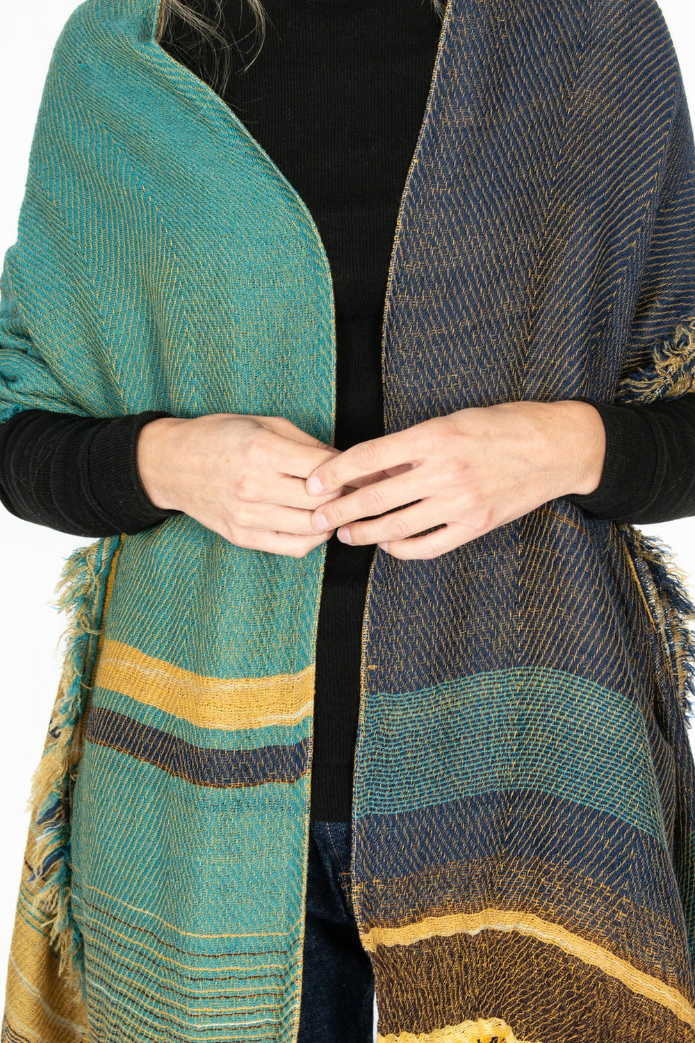 Roots Shawl MIDDLE 23 Wool/Cotton Mix