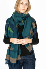 Jacquard Shawl MIDDLE 13 Wool/Cotton Mix