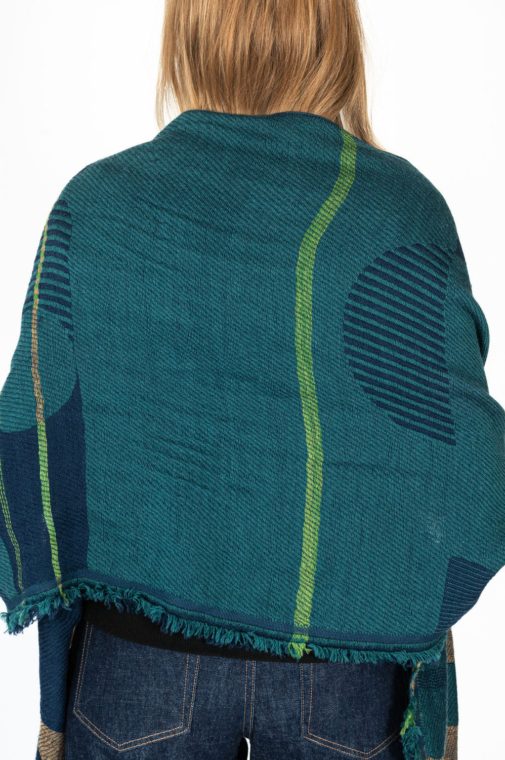Jacquard Shawl MIDDLE 13 Wool/Cotton Mix