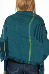 Jacquard Shawl MIDDLE 13 Wool/Cotton Mix