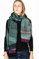 Jacquard Shawl MIDDLE 18 Wool/Cotton Mix