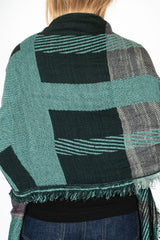 Jacquard Shawl MIDDLE 18 Wool/Cotton Mix