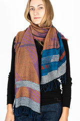 Jacquard Shawl MIDDLE 14 Wool/Cotton Mix