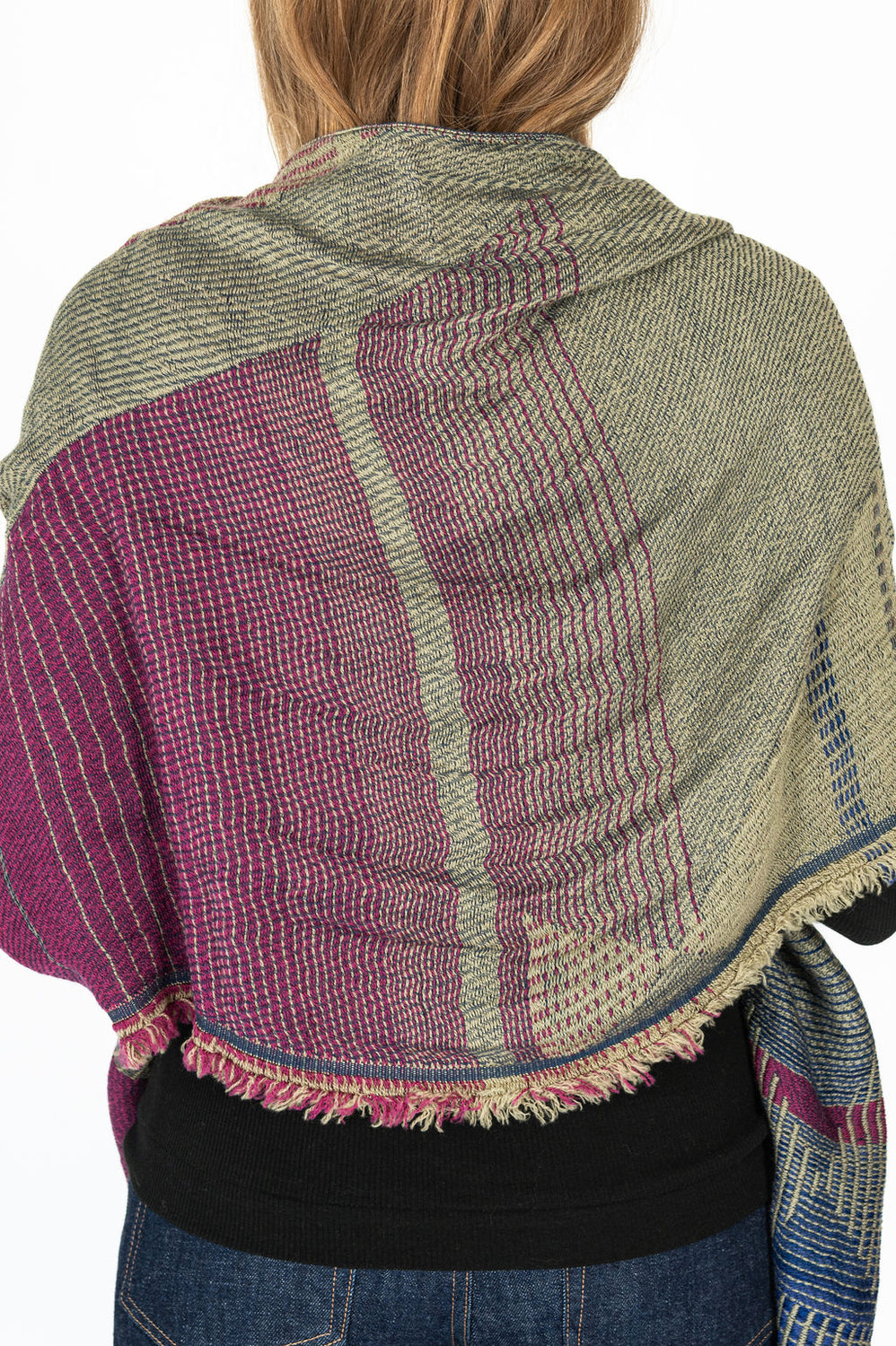 Jacquard Shawl MIDDLE 11 Wool/Cotton Mix
