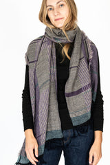 Jacquard Shawl MIDDLE 15 Wool/Cotton Mix