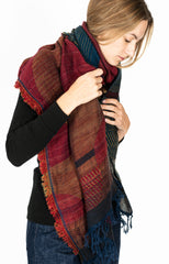 Jacquard Shawl MIDDLE 16 Wool/Cotton Mix