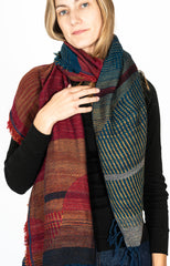 Jacquard Shawl MIDDLE 16 Wool/Cotton Mix