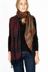 Jacquard Shawl MIDDLE 17 Wool/Cotton Mix