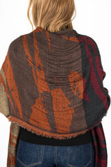 Jacquard Shawl MIDDLE 17 Wool/Cotton Mix