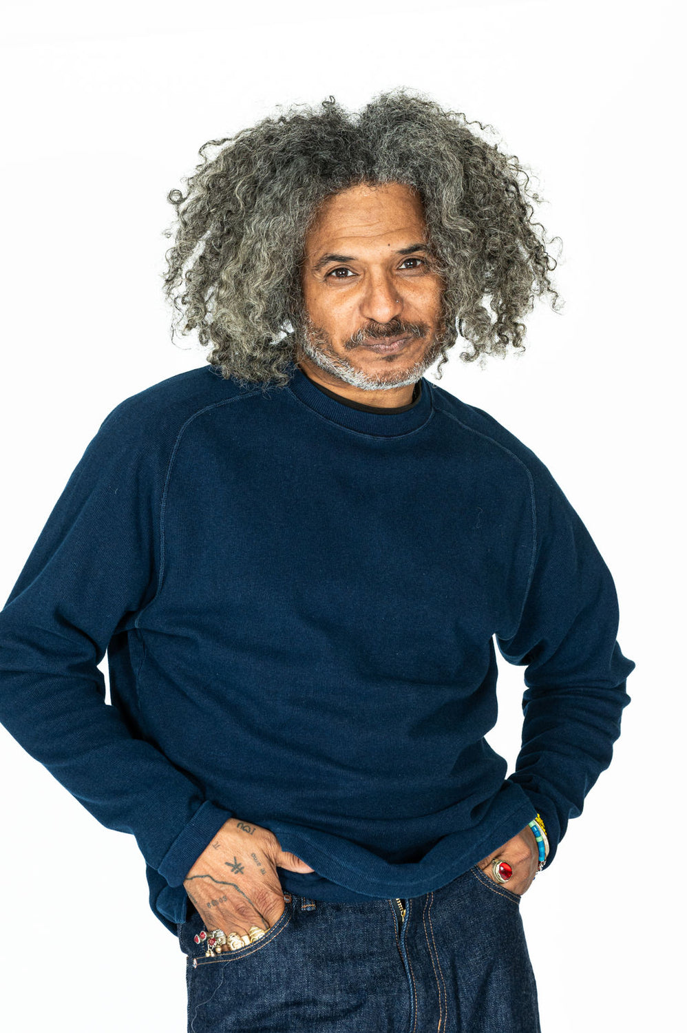 Unisex Knit Hand-Dyed Slub Cotton Long Sleeve T shirt