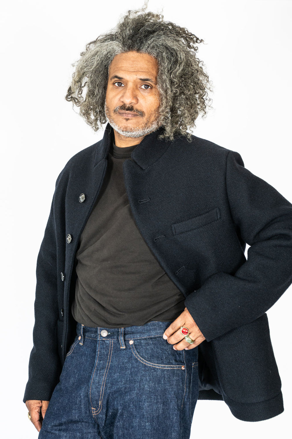 Woven Dobby Melton 5B Jacket